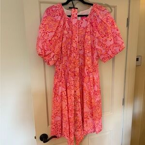 Lilly Pulitzer Pink and Orange Floral Dress